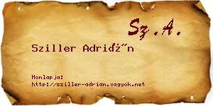 Sziller Adrián névjegykártya