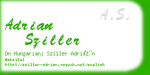 adrian sziller business card